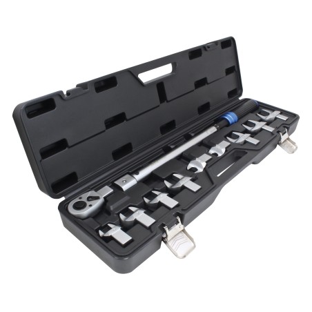 HEAD-INTERCHANGEABLE TORQUE WRENCH & SPANNER SET 40-220Nm