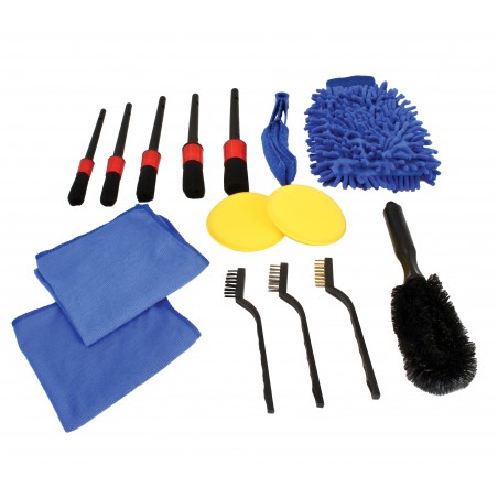 15PCS INTERIOR AND EXTERIOR CLEANING KIT FOR CAR LOVERS