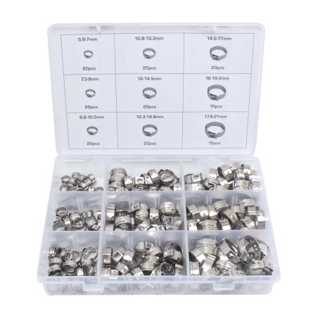 170 PCS SINGLE EAR HOSE CLAMPS