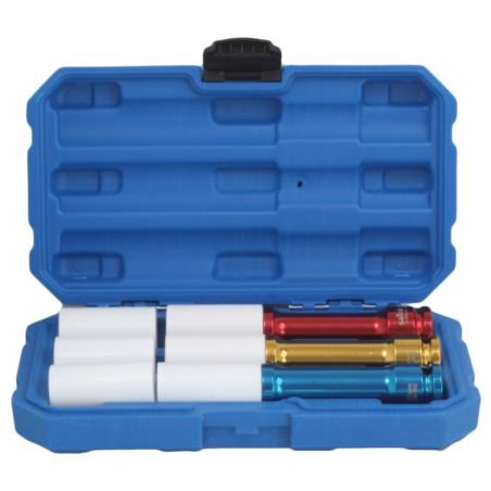 3PCS 1/2' LONG IMPACT SOCKETS WITH PLASTIC COVER