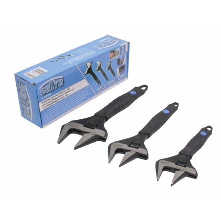 3PCS EXTRA WIDE ADJUSTABLE WRENCHES SET