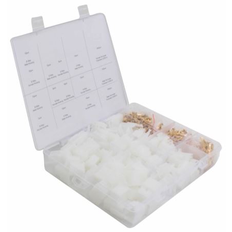 580pcs 2.8mm 2/3/4/6/9 pin Electrical Wire Terminal Connector Kit with Male & Female Terminal