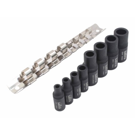 8PCS 3/8” DR. & 1/4” DR. TAP SOCKET SET WITH MAGNET