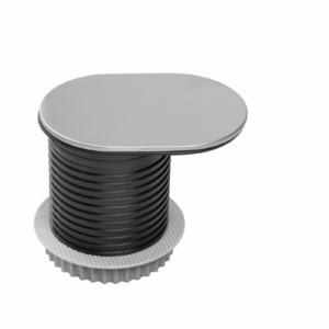 Furniture socket SLIDE, Ø60 mm, 1xUSB-С 2.4A, cable 1.9 m, stainless steel