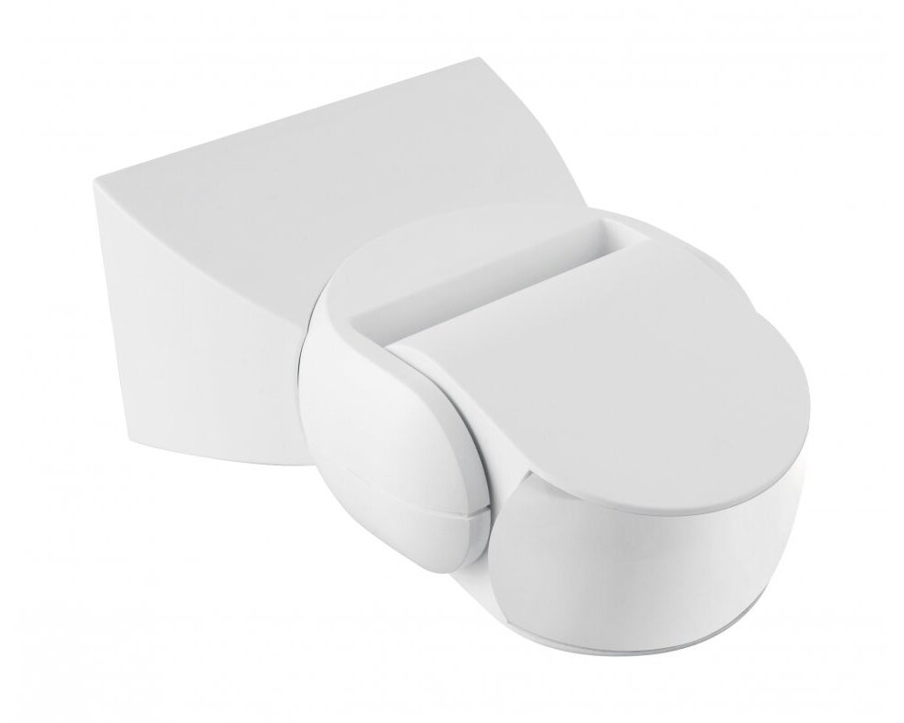 Microwave motion sensor CM-9, max. 1200 W, detection angle 180°, range 5-15 m ± 1.5-3.5 m, IP65, white