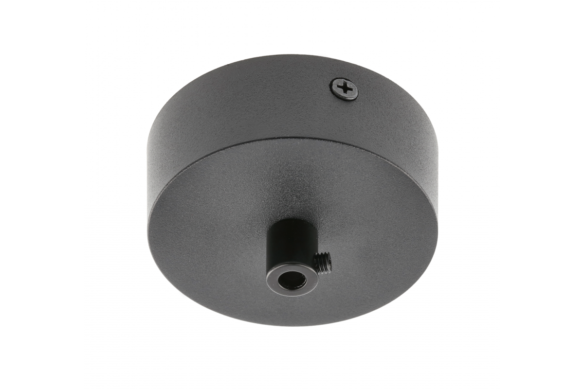 Cover plate for pendant luminaires with terminal block and cable, 80x28 mm, black