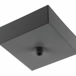 Cover plate for pendant luminaires, 80x80x30mm, aluminum, black