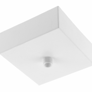 Cover plate for pendant luminaires, 80x80x30mm, aluminum, white