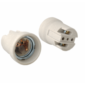 Ceramic socket E40, white