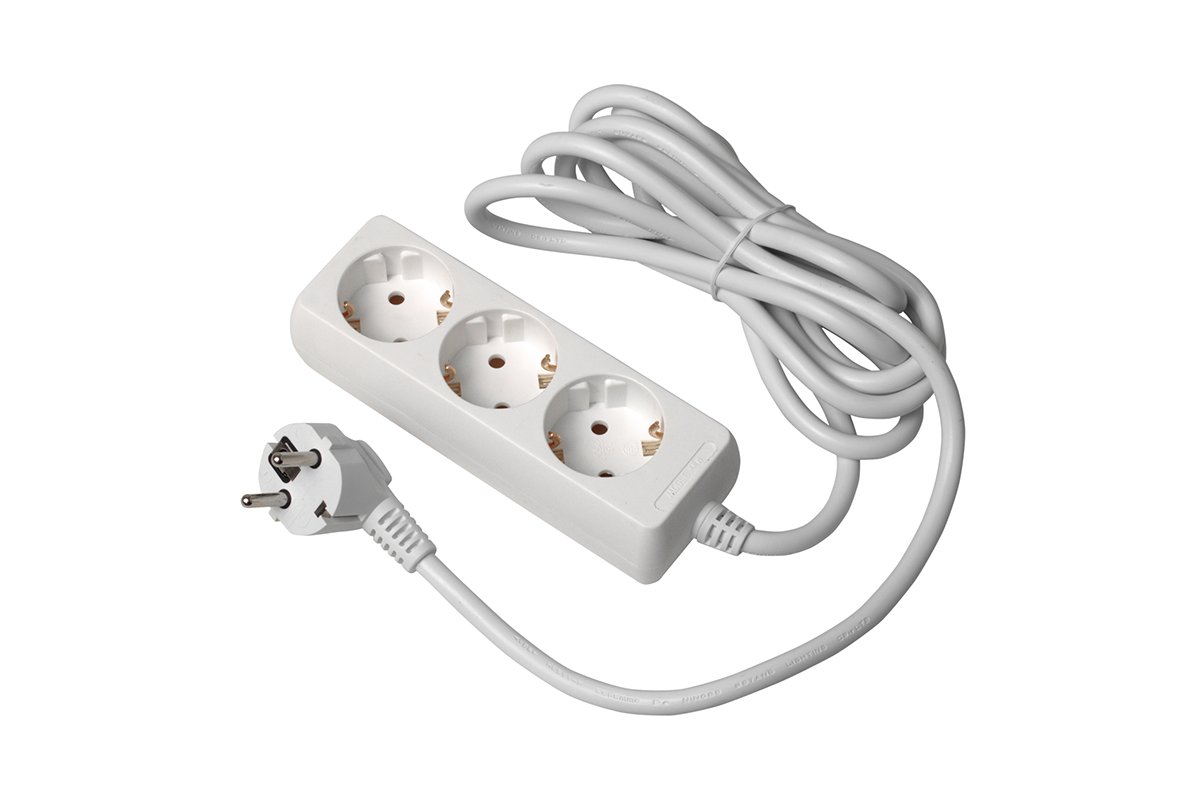 Extension cord schuko 3 sockets, 5 m