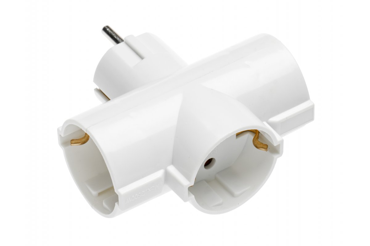 Schuko socket splitter 1 to 3