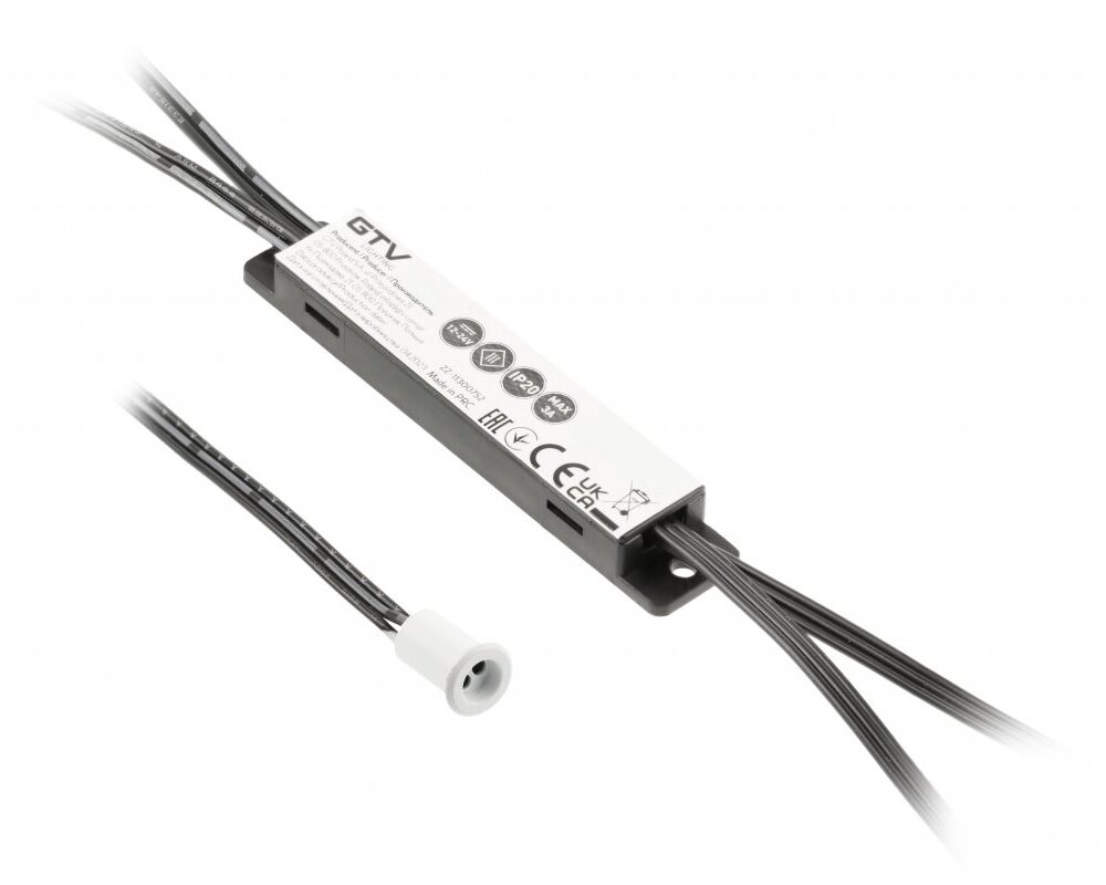 Non-contact switch, 1-mode MIKRO, max. 36 W, DC12V, 1 sensor, white