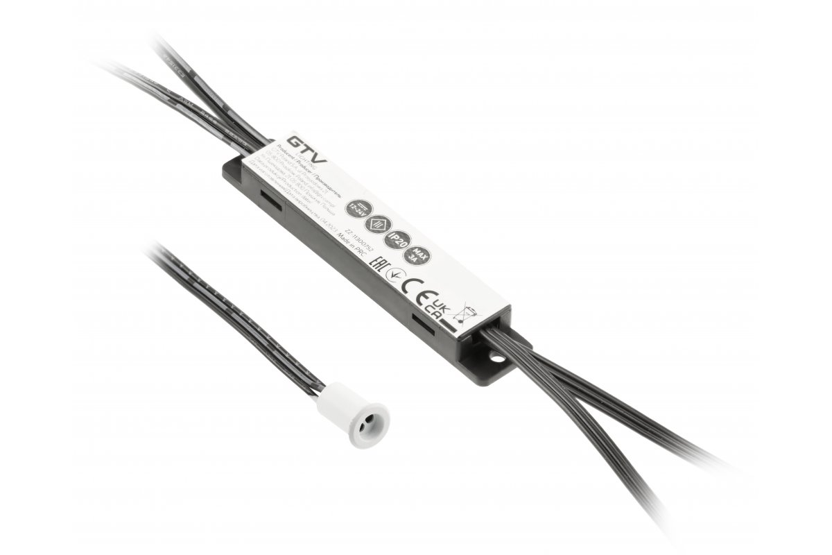 Non-contact switch, 1-mode MIKRO, max. 36 W, DC12V, 1 sensor, white