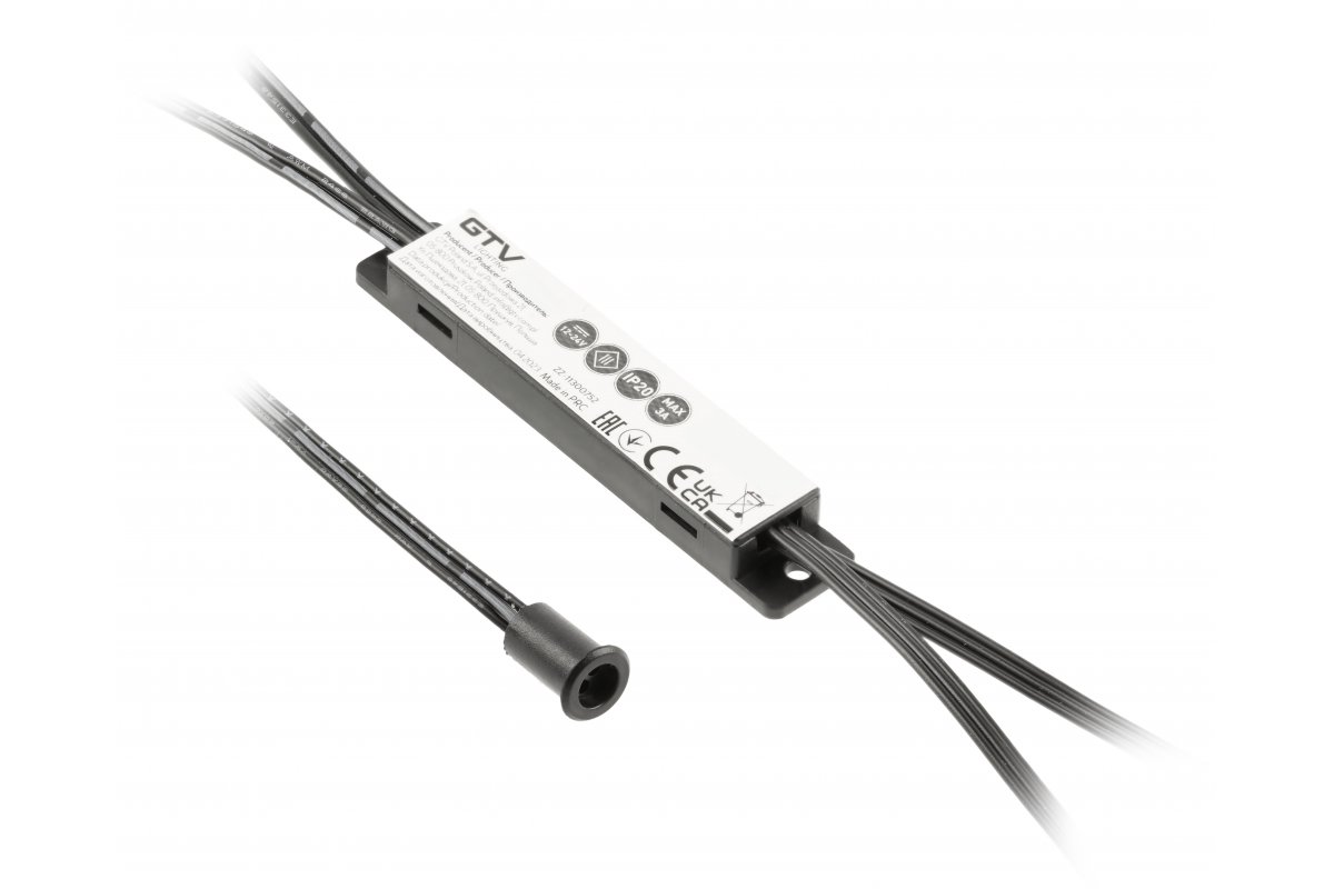 Non-contact switch, 1-mode MIKRO, max. 36 W, DC12V, 1 sensor, black