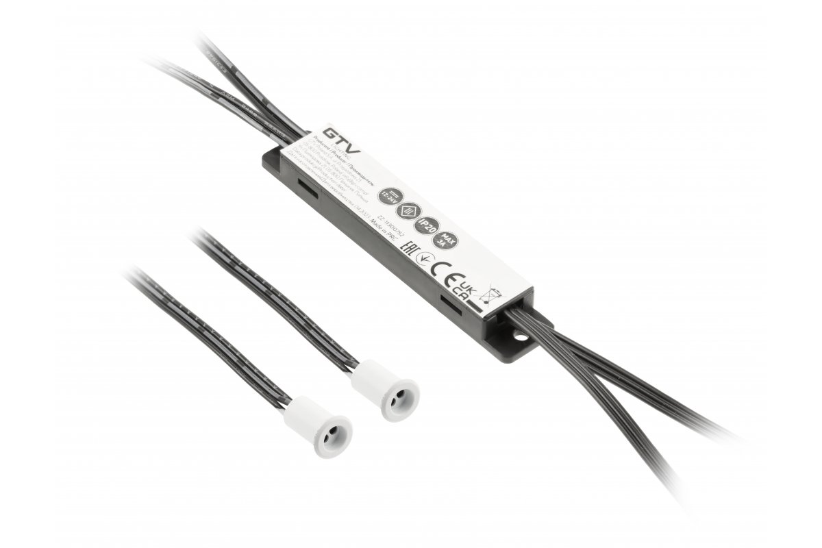 Non-contact switch, 1-mode MIKRO, max. 36 W, DC12V, 2 sensors, white