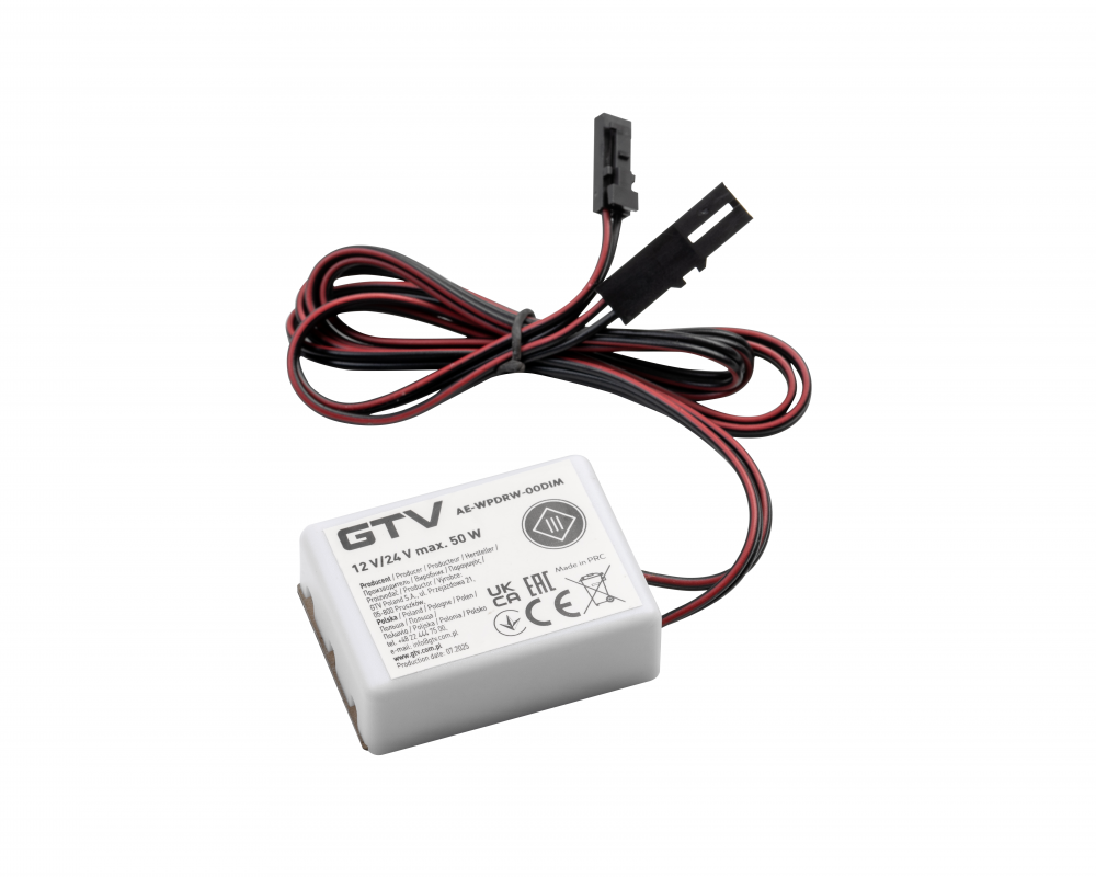 Non-contact switch under the table top dimmable, max. 50 W, DC12V, IP20, cable 0.5 m