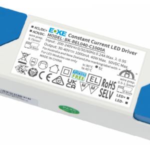 LED power supply for panels 1000 mA, input 220-240 V AC, 50/60 Hz, output 30-40 V DC, max. 40 W, BOKE