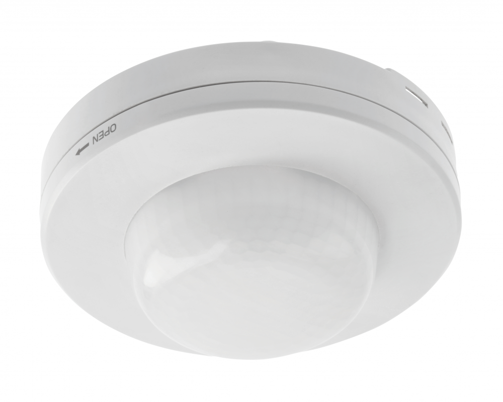 Motion and presence sensor CO-2, max. 2000 W, detection angle 360°, range 3-20 m, IP65, white