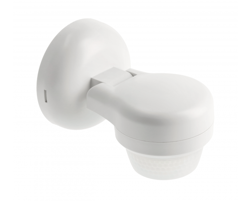 Motion and presence sensor CO-3, max. 1200 W, detection angle 360°, range 24 m, IP65, white