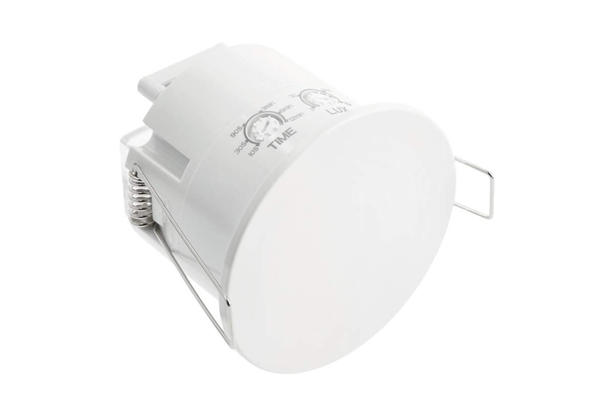 Microwave motion and presence sensor CO-4 HF, max. 1200 W, detection angle 360°, range 6 m, IP44, white