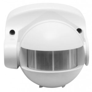 Motion sensor CR-1, max. 1200 W, detection angle 180°, range 10 m ± 1.8- 2.5 m, IP44, white