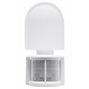 Motion sensor CR-2, max. 1200 W, detection angle 180°, range 8 m ± 1.8-2.5 m, IP44, white