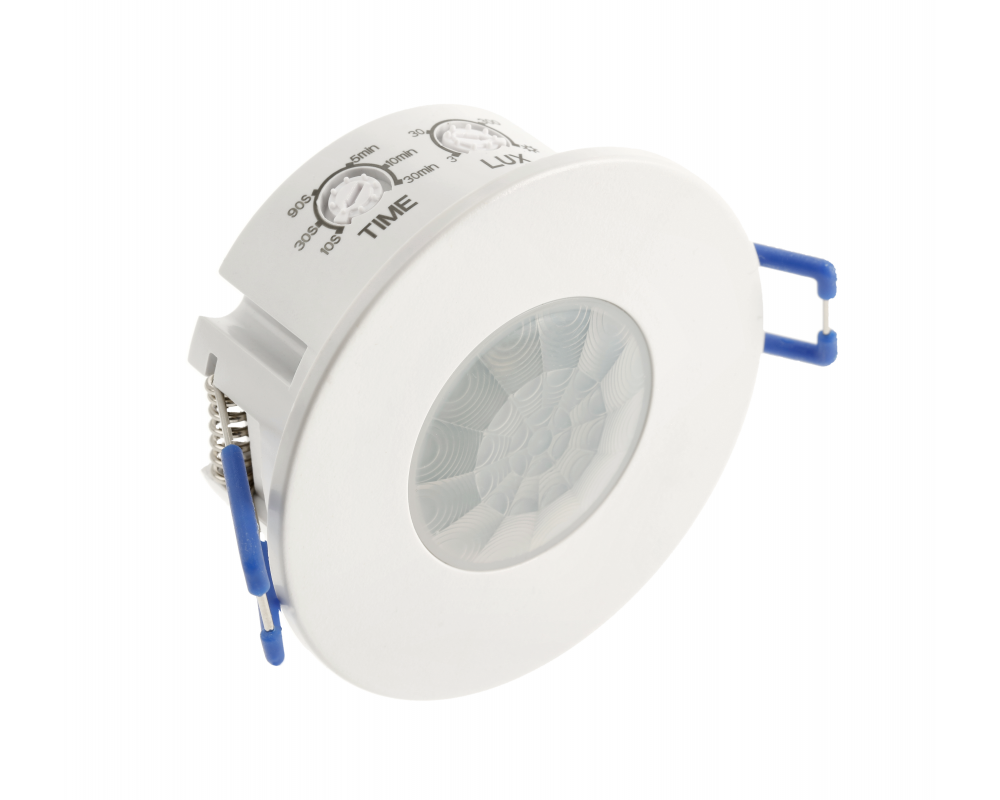 Motion sensor CR-22, max. 1200 W, detection angle 360°, range 8 m ± 1.8-4 m, IP20, white