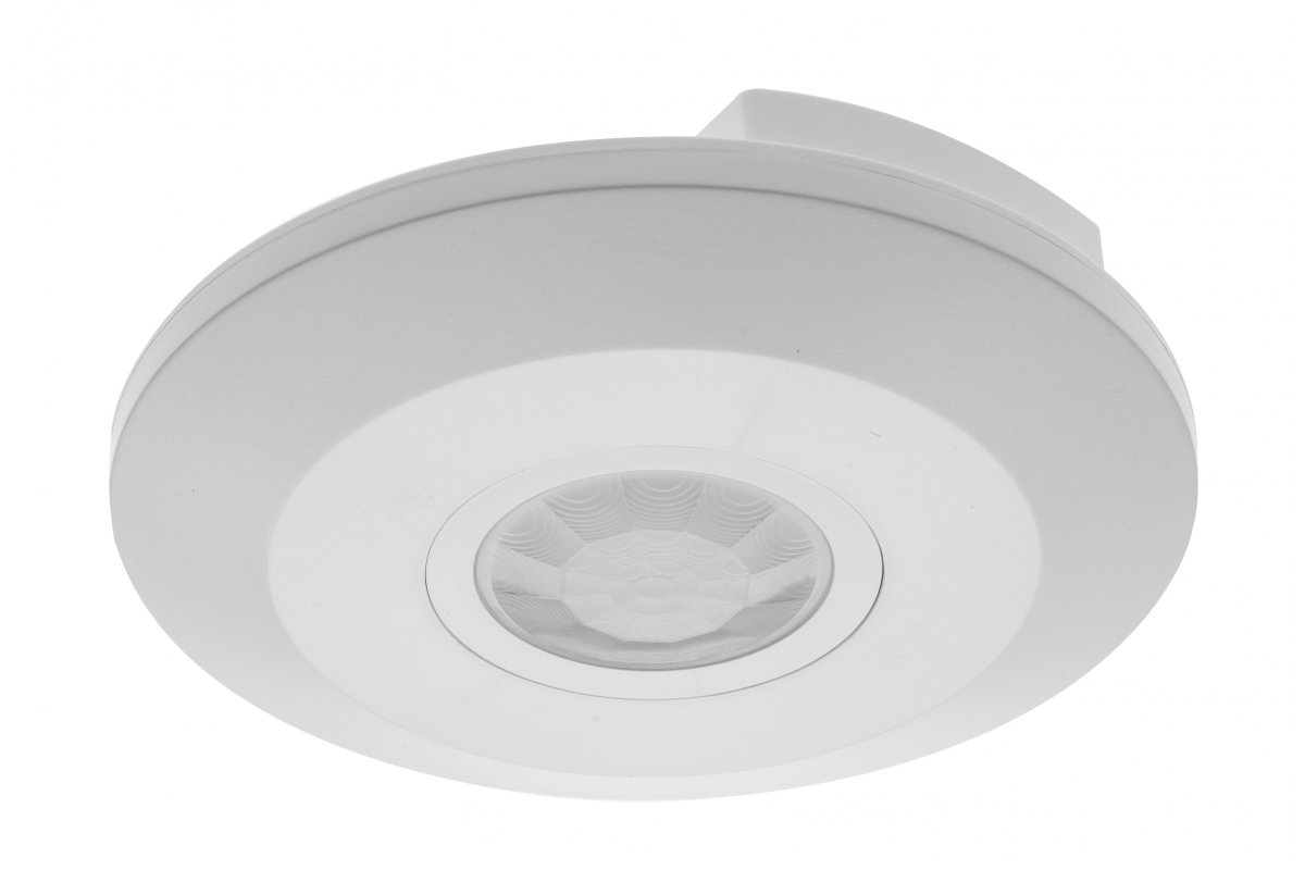 Motion sensor CR-3 MINI, max. 2000 W, detection angle 360°, range 6 m ± 2.2- 4 m, IP20, white