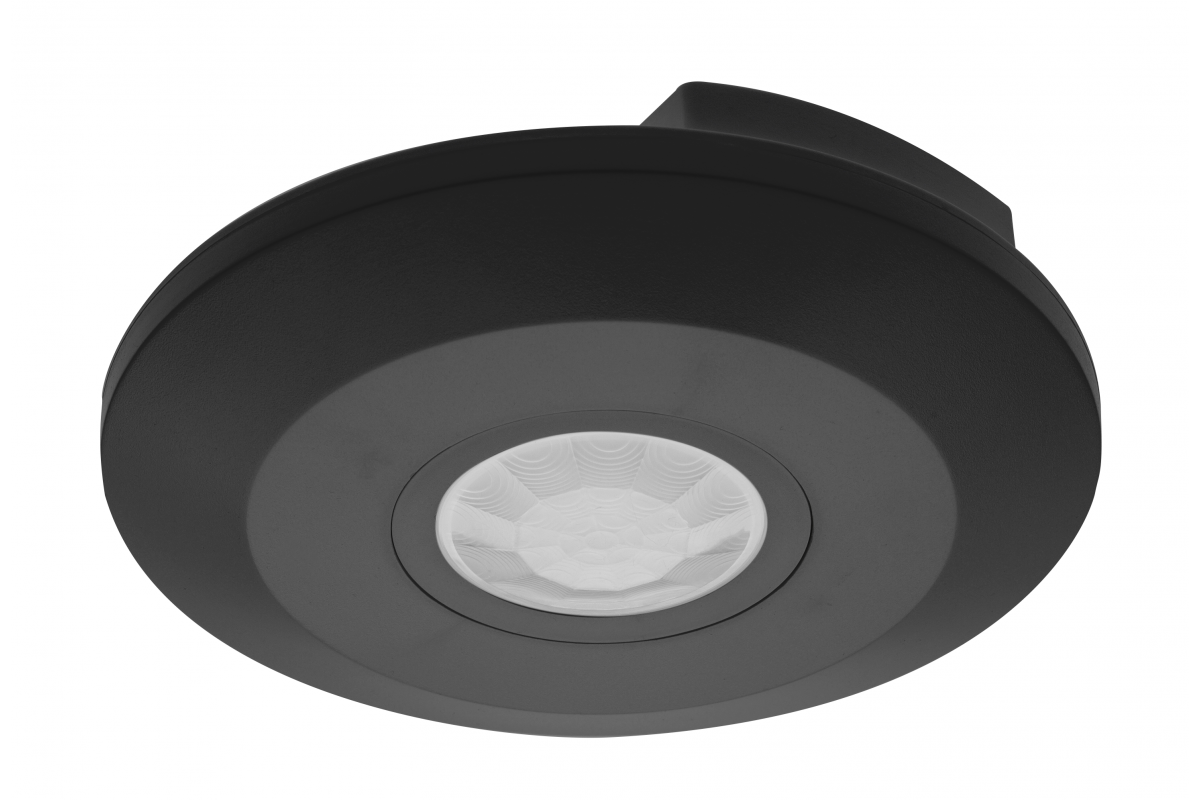 Motion sensor CR-3 MINI, max. 2000 W, detection angle 360°, range 6 m ± 2.2- 4 m, IP20, black