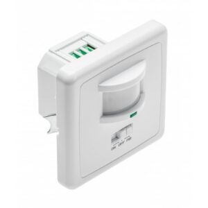 Motion sensor CR-4, max. 500 W, detection angle 160°, range 12 m ± 1.8-2.5 m, IP20, white