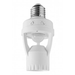 Motion sensor CR-6, E27, max. 60 W, detection angle 360°, range 6 m ± 2-3.5 m, IP20, white