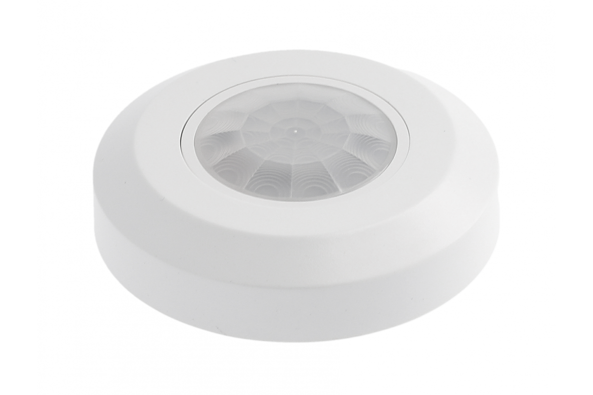 Motion sensor CR-8, max. 2000 W, detection angle 360°, range 8 m, IP20, white