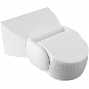 Motion sensor CR-9, max. 1200 W, detection angle 180°, range 2-8 m ± 1.8- 2.5 m, IP65, white