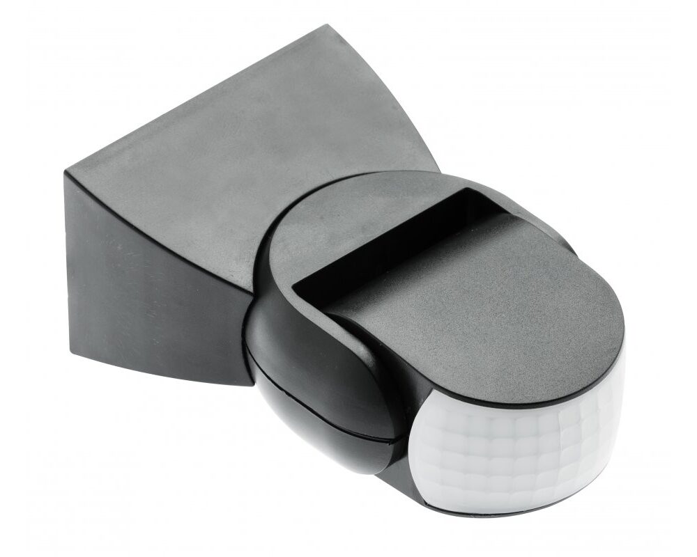 Motion sensor CR-9, max. 1200 W, detection angle 180°, range 2-8 m ± 1.8- 2.5 m, IP65, black