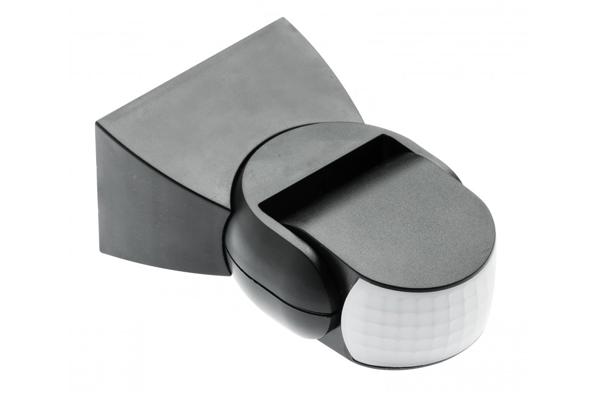Motion sensor CR-9, max. 1200 W, detection angle 180°, range 2-8 m ± 1.8- 2.5 m, IP65, black