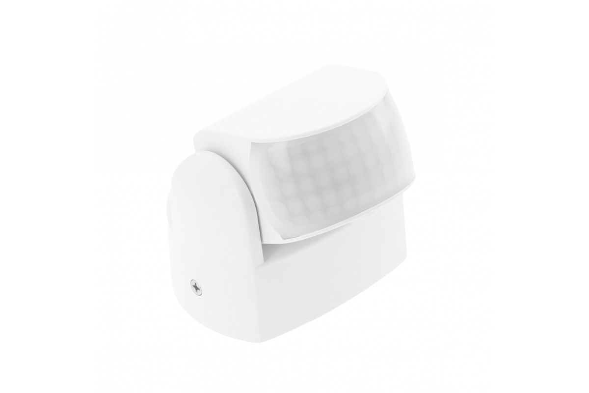 Motion sensor CR-9 MINI, max. 1200 W, detection angle 180°/360°, range 12 m, IP65, white