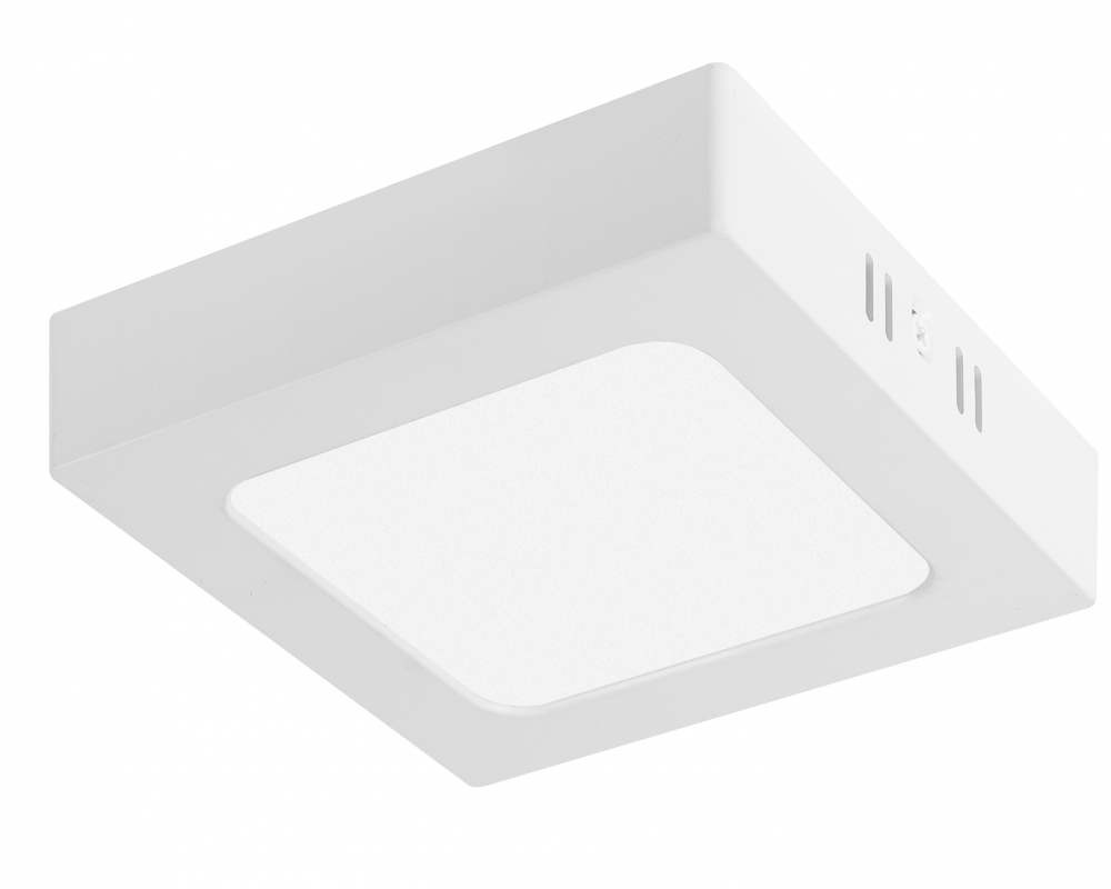 G-TECH LED luminaire FABRO, 6 W, 540 lm, 4000K, AC220-240V, IP40, surface-mounted, square, white