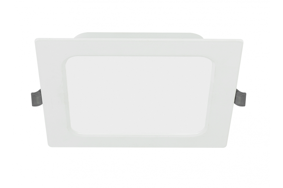 G-TECH LED luminaire FABRO, 9 W, 800 lm, 4000K, AC220-240V, IP40, recessed, square, white