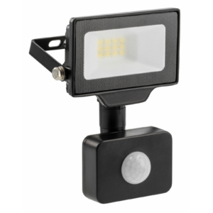 G-TECH LED Floodlight with motion sensor, 10 W, 1000 lm, 6000K, AC220-240V, IP65, 120°, black