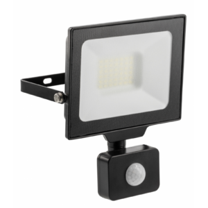 G-TECH LED Floodlight with motion sensor, 30 W, 3000 lm, 6000K, AC220-240V, IP65, 120°, black