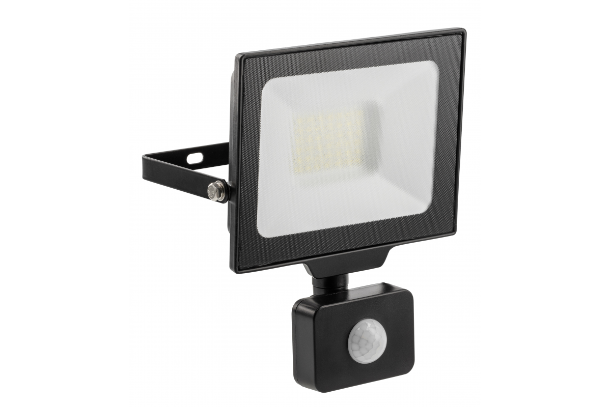G-TECH LED Floodlight with motion sensor, 30 W, 3000 lm, 4000K, AC220-240V, IP65, 120°, black