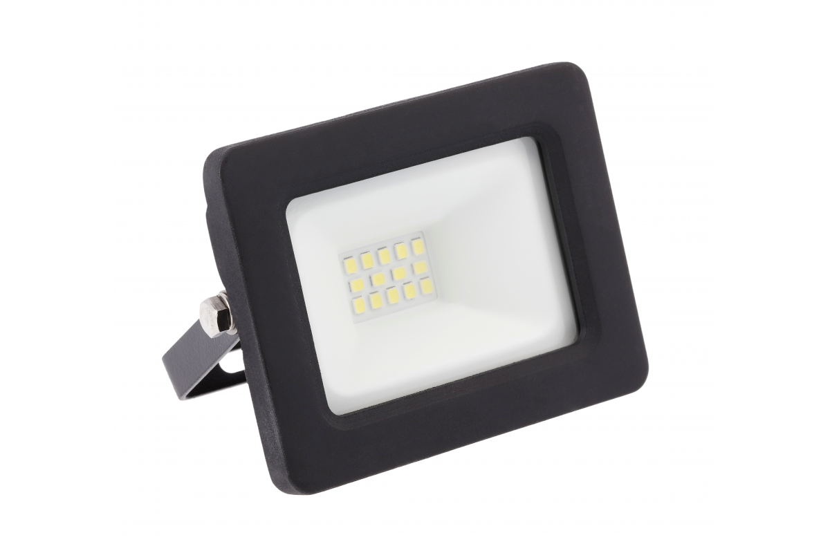 G-TECH LED Floodlight, 10 W, 800 lm, 6400K, AC220-240V, IP65, 120°, black