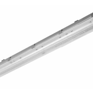 G-TECH Hermetic luminaire 2x120 T8 LED (single-sided connection), G13, IP65, IK06, ABS/PS, gray