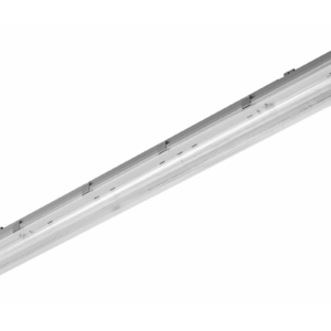 G-TECH Hermetic luminaire 2x150 T8 LED (single-sided connection), G13, IP65, IK06, ABS/PS, gray