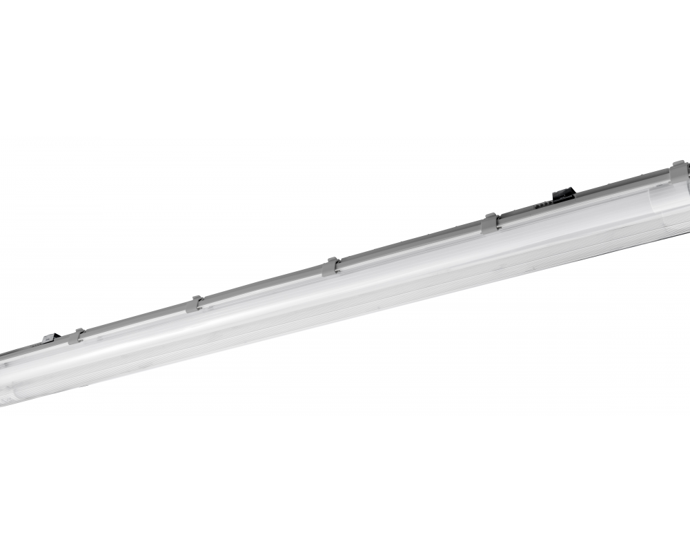 G-TECH Hermetic luminaire 236, 2x120 T8 LED (single-sided connection), G13, IP65, ABS/PS, gray