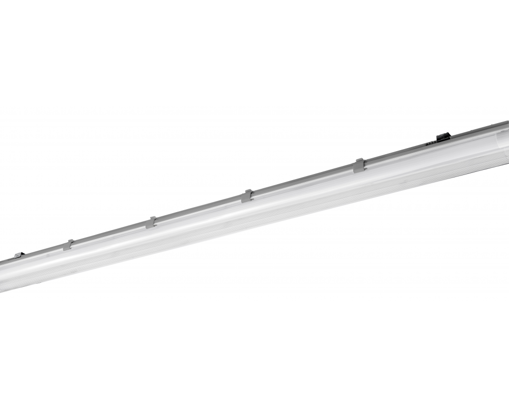 G-TECH Hermetic luminaire 258, 2x150 T8 LED (single-sided connection), G13, IP65, ABS/PS, gray