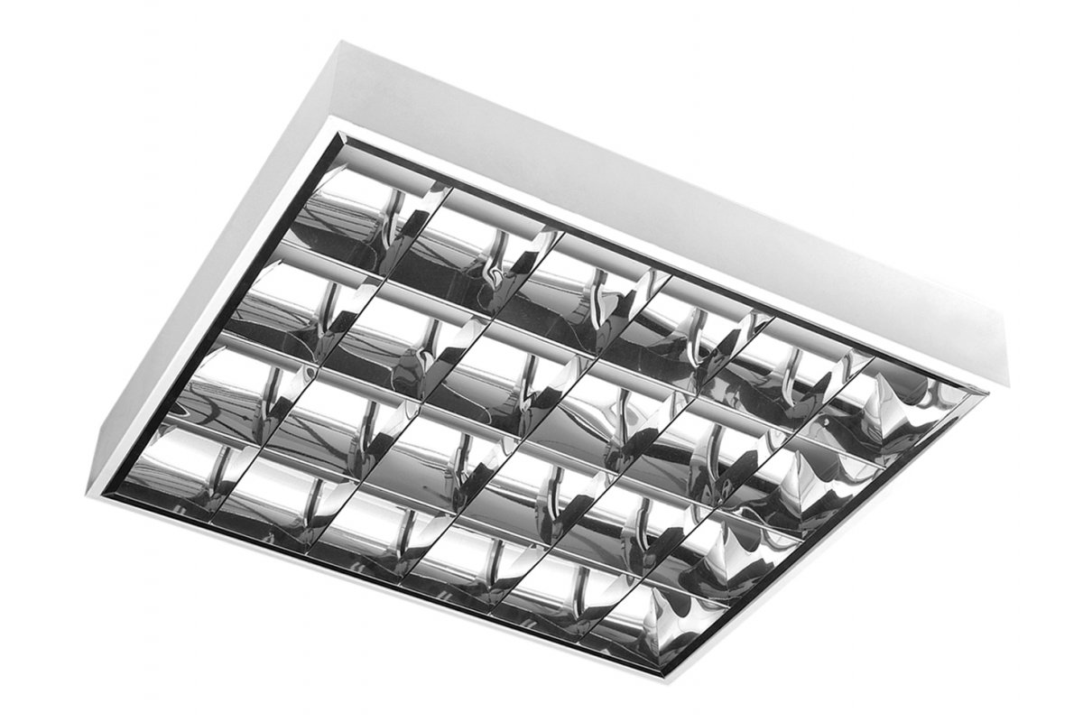 G-TECH Luminaire RASTRO 60, 4x60 T8 LED (single-sided connection), G13, AC220-240V, IP20, surface-mounted, white