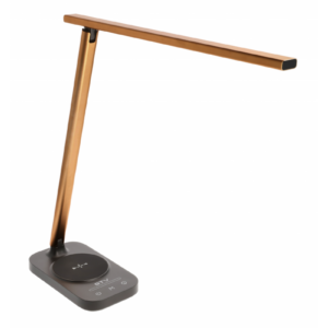 Desktop lamp Bressi,8W,450lm,AC220-240V,3-CCT, Wireless Charging,USB,PF>0,5, RA>80, Black / Gold