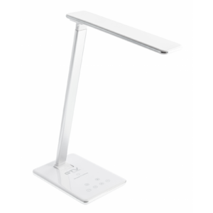 LED table lamp TRITTON, 6 W, 340 lm, CCT, inductive charging, USB charging, white