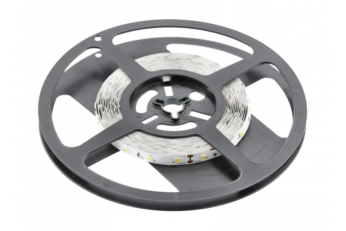 LED strip 2835, DC24V, 300LED/5m, 12 W/m, 780 lm/m, 6500K, IP20, roll 5 m